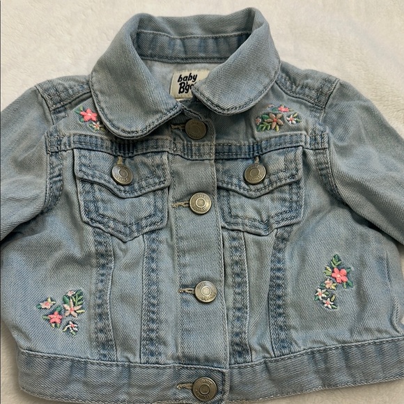 Baby B’gosh Kids Denim Jacket with Floral Embroidery - Picture 2 of 3